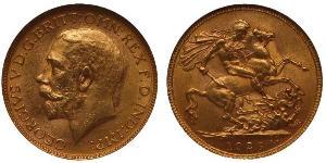 1 Sovereign Australia (1788 - 1939) Oro Giorgio V (1865-1936)