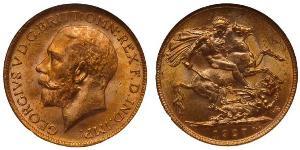 1 Sovereign Australia (1788 - 1939) Oro Giorgio V (1865-1936)