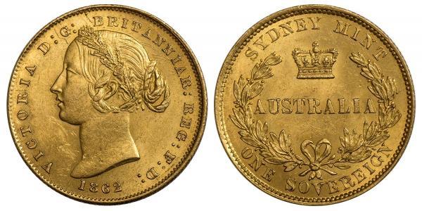 1 Sovereign Australia (1788 - 1939) Oro Vittoria (1819 - 1901)