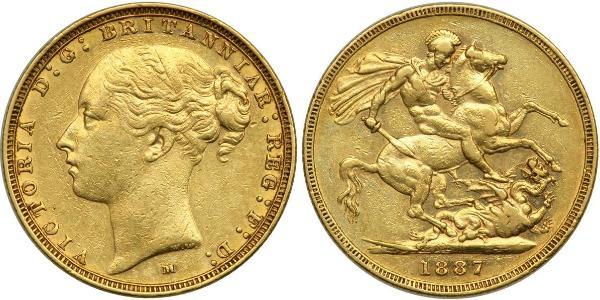 1 Sovereign Australia (1788 - 1939) Oro Vittoria (1819 - 1901)