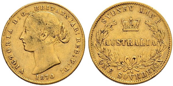 1 Sovereign Australia (1788 - 1939) Oro Victoria (1819 - 1901)