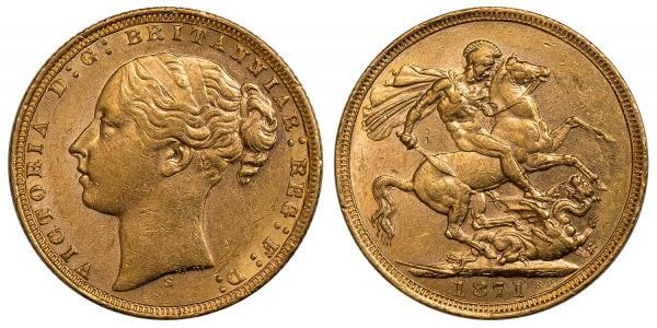 1 Sovereign Australia (1788 - 1939) Oro Vittoria (1819 - 1901)