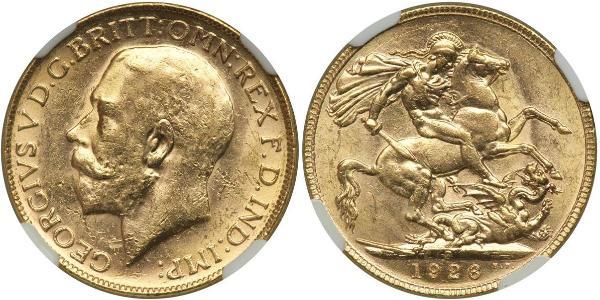 1 Sovereign Australia (1788 - 1939) Oro Giorgio V (1865-1936)