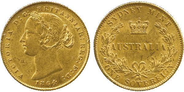 1 Sovereign Australia (1788 - 1939) Oro Vittoria (1819 - 1901)