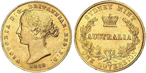 1 Sovereign Australia (1788 - 1939) Oro Vittoria (1819 - 1901)