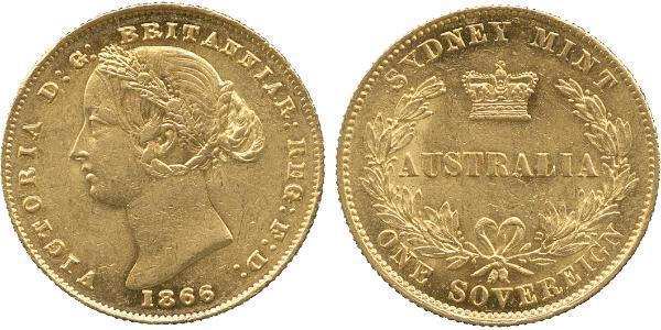 1 Sovereign Australia (1788 - 1939) Oro Vittoria (1819 - 1901)