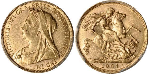 1 Sovereign Australia (1788 - 1939) Oro Victoria (1819 - 1901)