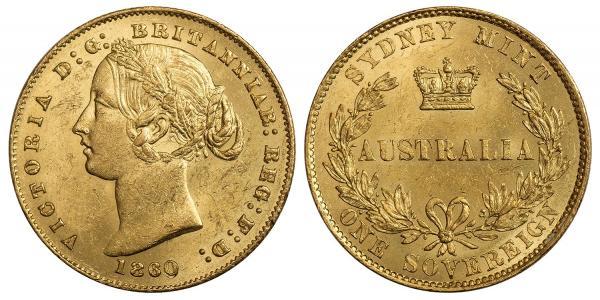 1 Sovereign Australia (1788 - 1939) Oro Victoria (1819 - 1901)