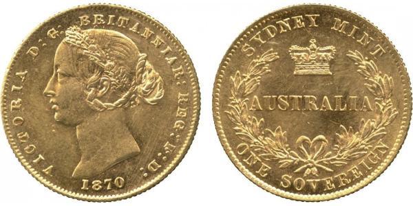 1 Sovereign Australia (1788 - 1939) Oro Victoria (1819 - 1901)