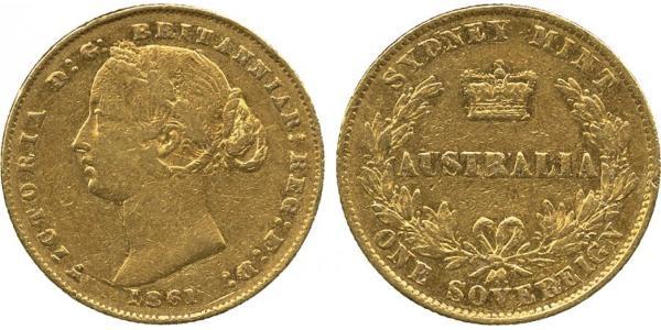 1 Sovereign Australia (1788 - 1939) Oro Vittoria (1819 - 1901)