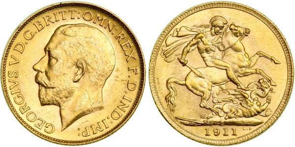 1 Sovereign Canadá Oro Jorge V (1865-1936)