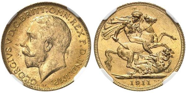 1 Sovereign Canadá Oro Jorge V (1865-1936)