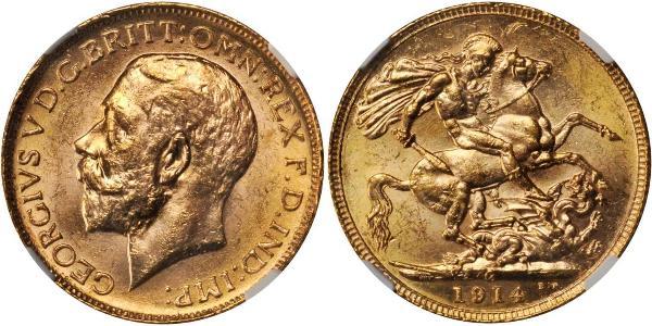 1 Sovereign Canadá Oro Jorge V (1865-1936)