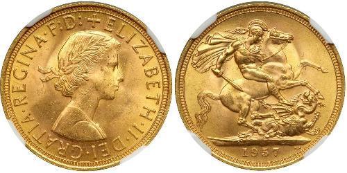 1 Sovereign Regno Unito (1922-) Oro Elisabetta II (1926-2022)