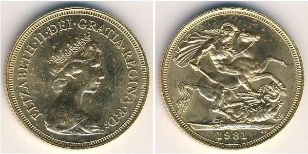 1 Sovereign Regno Unito (1922-) Oro Vittoria (1819 - 1901)