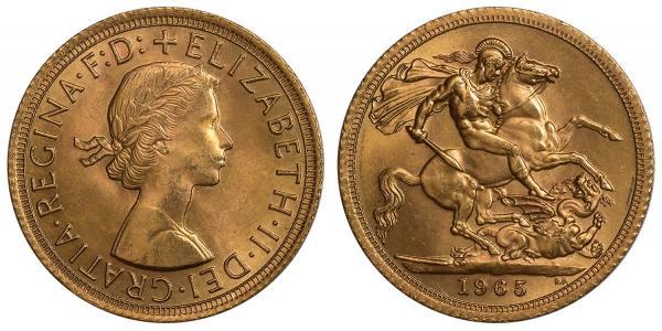 1 Sovereign Regno Unito (1922-) Oro Elisabetta II (1926-2022)