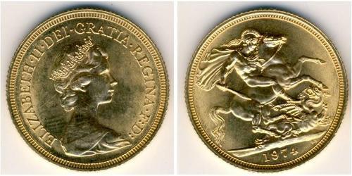 1 Sovereign Regno Unito  Oro Elisabetta II (1926-2022)