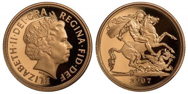1 Sovereign Regno Unito  Oro Elisabetta II (1926-2022)