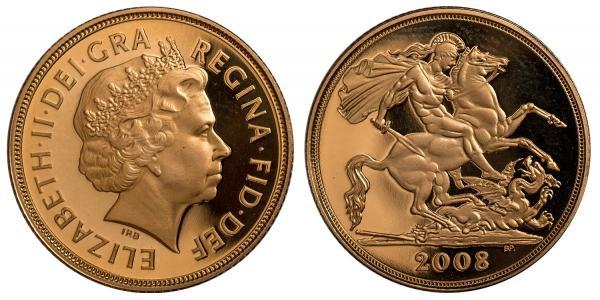 1 Sovereign Regno Unito  Oro Elisabetta II (1926-2022)