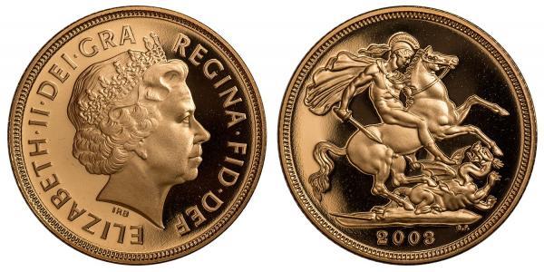 1 Sovereign Regno Unito  Oro Elisabetta II (1926-2022)
