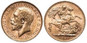 1 Sovereign Regno Unito di Gran Bretagna e Irlanda (1801-1922) Oro Giorgio V (1865-1936)