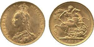 1 Sovereign Regno Unito di Gran Bretagna e Irlanda (1801-1922) Oro Vittoria (1819 - 1901)