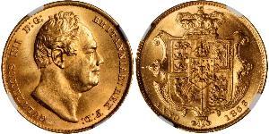 1 Sovereign Regno Unito di Gran Bretagna e Irlanda (1801-1922) Oro Guglielmo IV (1765-1837)