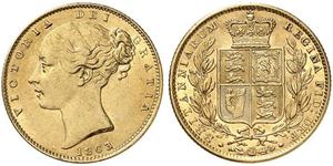 1 Sovereign Regno Unito di Gran Bretagna e Irlanda (1801-1922) Oro Vittoria (1819 - 1901)