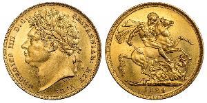 1 Sovereign Regno Unito di Gran Bretagna e Irlanda (1801-1922) Oro Giorgio IV (1762-1830)