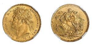 1 Sovereign Regno Unito di Gran Bretagna e Irlanda (1801-1922) Oro Giorgio IV (1762-1830)