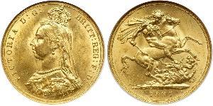 1 Sovereign Regno Unito di Gran Bretagna e Irlanda (1801-1922) Oro Vittoria (1819 - 1901)