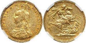 1 Sovereign Regno Unito di Gran Bretagna e Irlanda (1801-1922) Oro Vittoria (1819 - 1901)