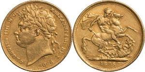 1 Sovereign Regno Unito di Gran Bretagna e Irlanda (1801-1922) Oro Giorgio IV (1762-1830)