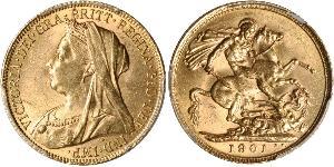 1 Sovereign Regno Unito di Gran Bretagna e Irlanda (1801-1922) Oro Vittoria (1819 - 1901)