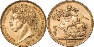 1 Sovereign Regno Unito di Gran Bretagna e Irlanda (1801-1922) Oro Giorgio IV (1762-1830)