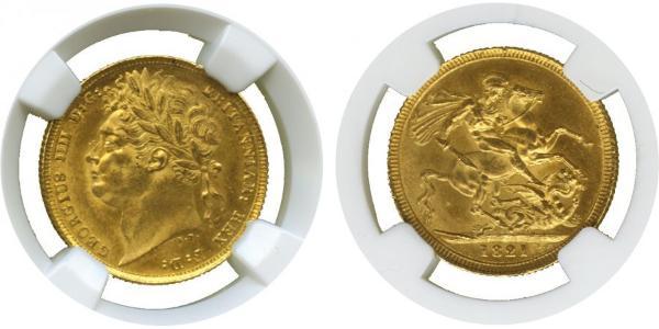 1 Sovereign Regno Unito di Gran Bretagna e Irlanda (1801-1922) Oro Giorgio IV (1762-1830)