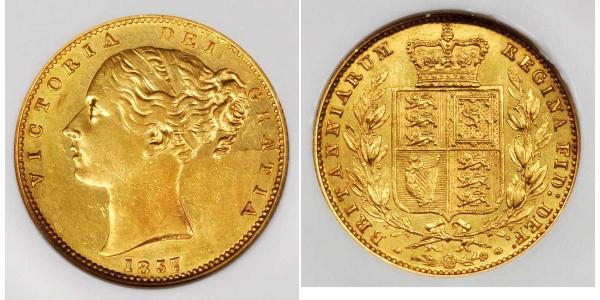 1 Sovereign Regno Unito di Gran Bretagna e Irlanda (1801-1922) Oro Vittoria (1819 - 1901)