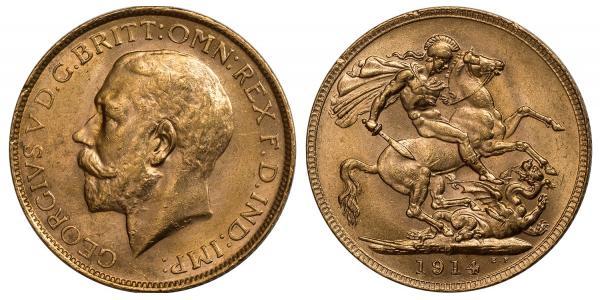 1 Sovereign Regno Unito di Gran Bretagna e Irlanda (1801-1922) Oro Giorgio V (1865-1936)