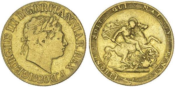 1 Sovereign Regno Unito di Gran Bretagna e Irlanda (1801-1922) / Regno Unito  Oro Giorgio III (1738-1820)