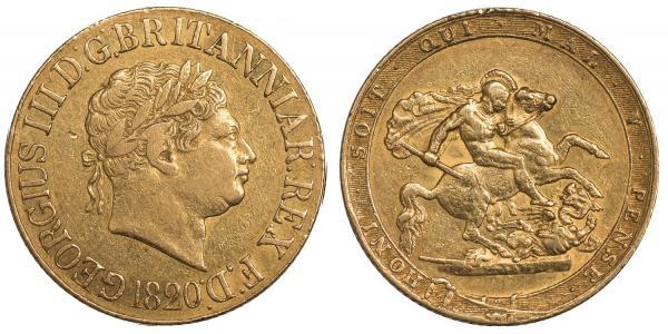 1 Sovereign Regno Unito di Gran Bretagna e Irlanda (1801-1922) / Regno Unito  Oro Giorgio III (1738-1820)