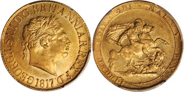 1 Sovereign Regno Unito di Gran Bretagna e Irlanda (1801-1922) / Regno Unito  Oro Giorgio III (1738-1820)