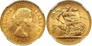 1 Sovereign Reino Unido (1922-) Oro Isabel II (1926-2022)