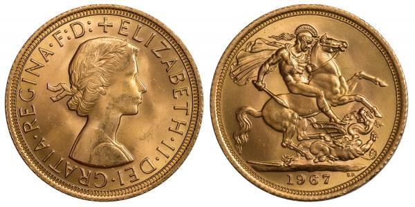1 Sovereign Reino Unido (1922-) Oro Isabel II (1926-2022)