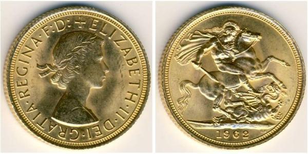 1 Sovereign Reino Unido (1922-) Oro Isabel II (1926-2022)