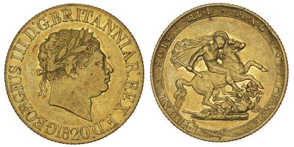 1 Sovereign Reino Unido / Reino Unido de Gran Bretaña e Irlanda (1801-1922) Oro Jorge III (1738-1820)
