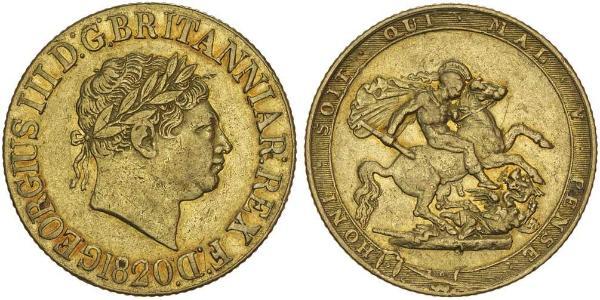 1 Sovereign Reino Unido / Reino Unido de Gran Bretaña e Irlanda (1801-1922) Oro Jorge III (1738-1820)