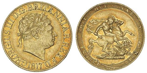 1 Sovereign Reino Unido / Reino Unido de Gran Bretaña e Irlanda (1801-1922) Oro Jorge III (1738-1820)