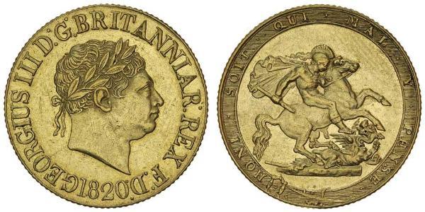 1 Sovereign Reino Unido / Reino Unido de Gran Bretaña e Irlanda (1801-1922) Oro Jorge III (1738-1820)
