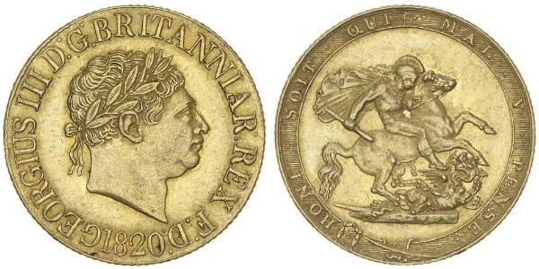 1 Sovereign Reino Unido / Reino Unido de Gran Bretaña e Irlanda (1801-1922) Oro Jorge III (1738-1820)