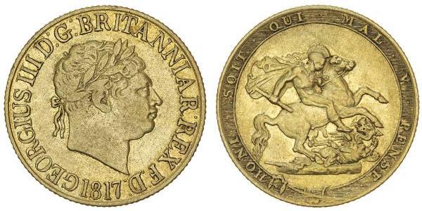 1 Sovereign Reino Unido / Reino Unido de Gran Bretaña e Irlanda (1801-1922) Oro Jorge III (1738-1820)